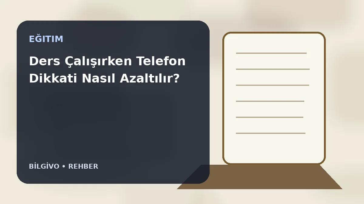 Ders Çalışırken Telefon Dikkati Nasıl Azaltılır?