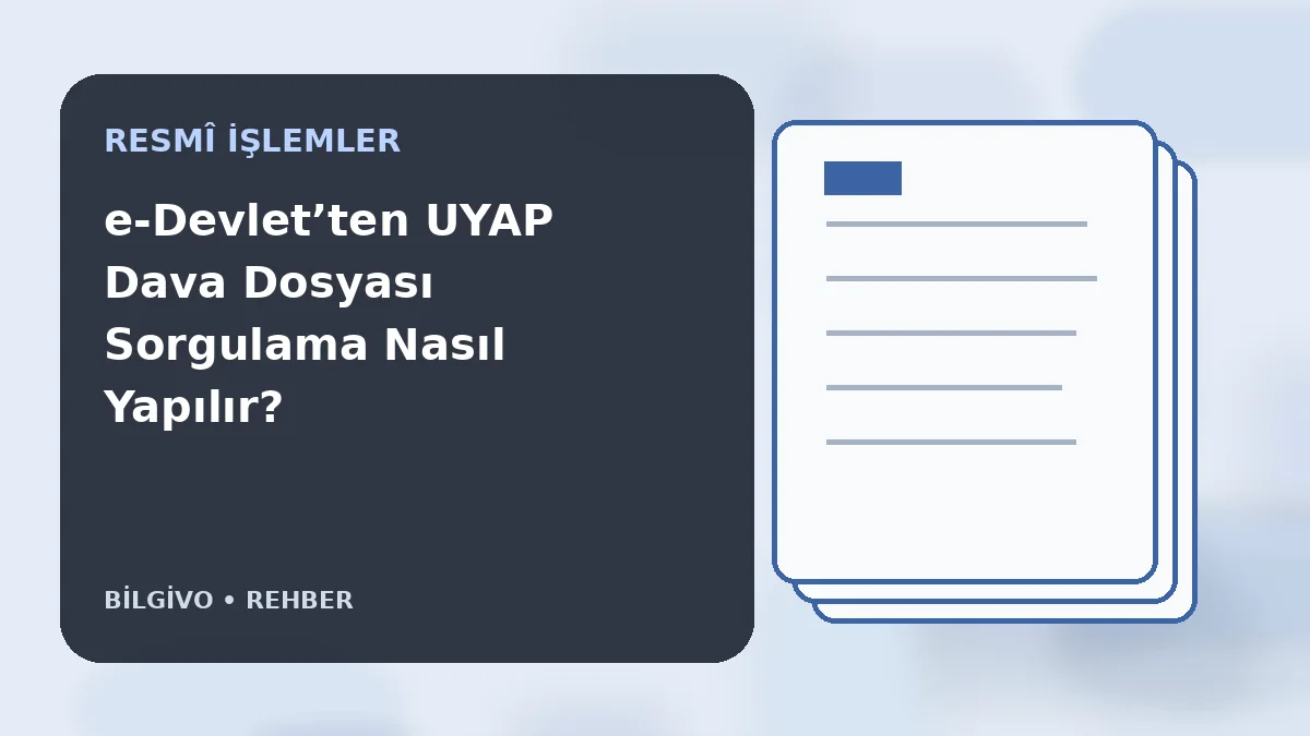 e-Devlet’ten UYAP Dava Dosyası Sorgulama Nasıl Yapılır? Dosya Bilgilerini Kontrol Etme